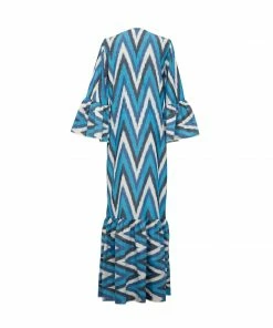 De Castro Long Viento Dress Light Blue