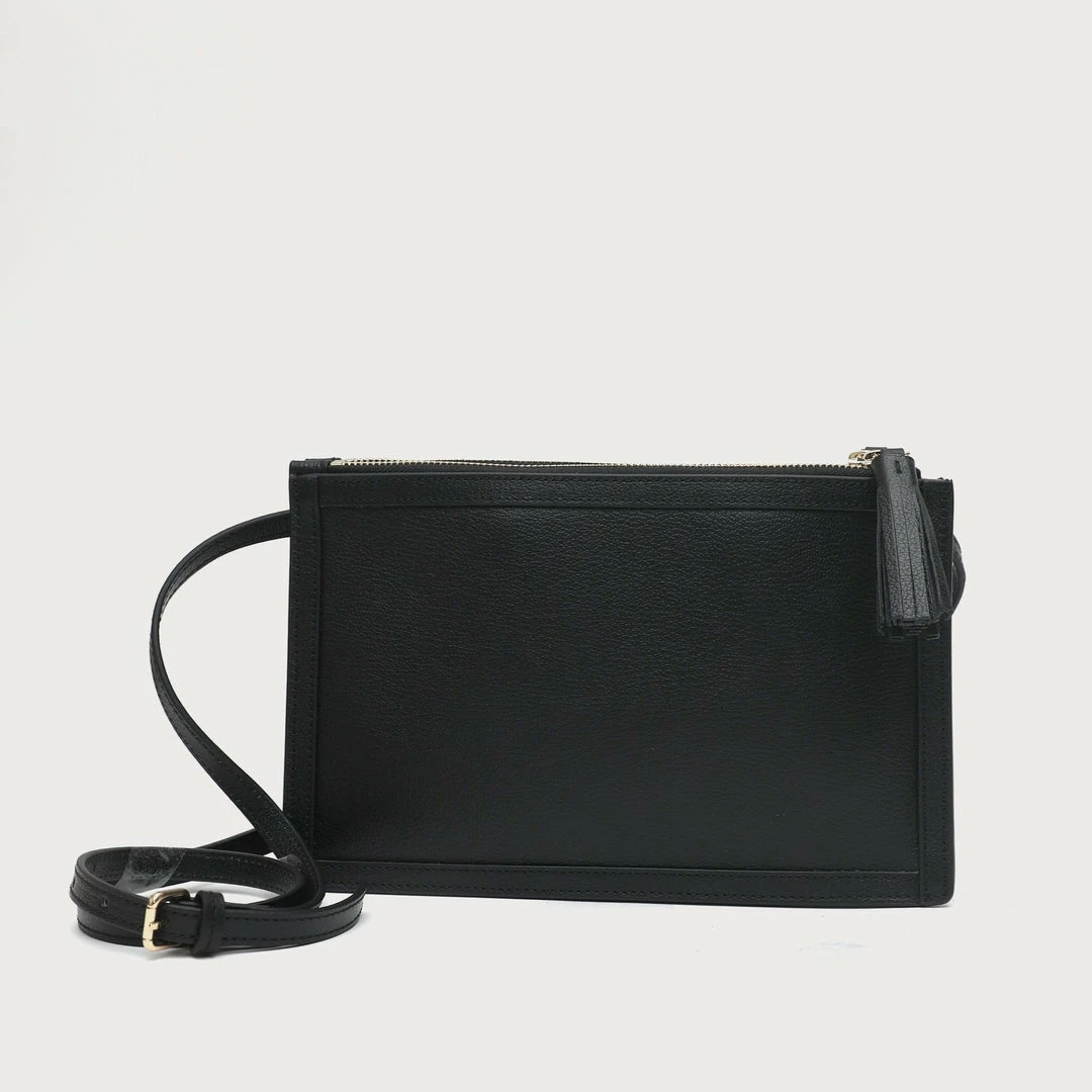 Neely & Chloe WHAT'S HOT No. 60 Double Zip Shoulder Goat Embossed 4 Neely & Chloe WHAT'S HOT No. 60 Double Zip Shoulder Goat Embossed