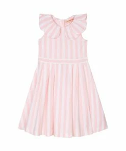 Seraphina THE LITTLE PETAL DRESS | Pink & White Stripe