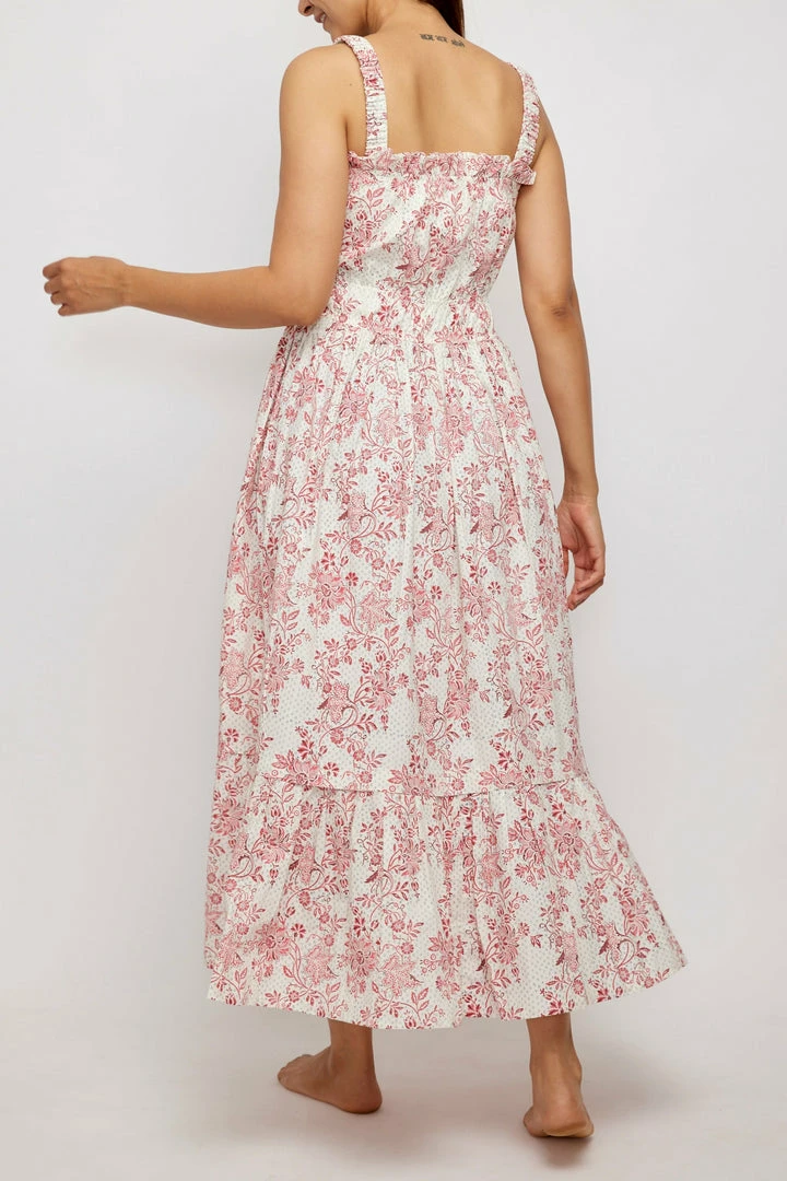 Daydress Florence Dress In Cerise Chintz Trail 5 Daydress Florence Dress In Cerise Chintz Trail