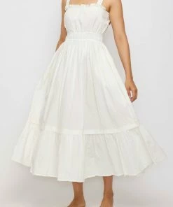 Daydress WHAT'S HOT Florence Dress In White Poplin