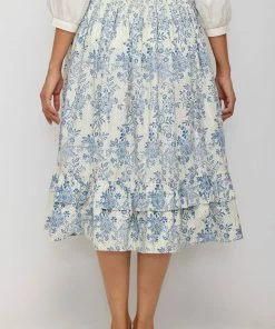 Daydress WHAT'S HOT Frill Skirt In Blue Chintz Trail