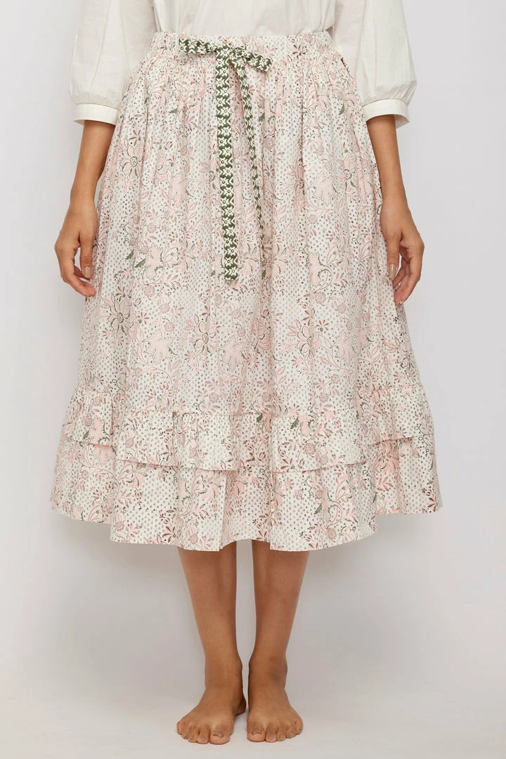 Daydress WHAT'S HOT Frill Skirt In Blush Chintz Trail 3 Daydress WHAT'S HOT Frill Skirt In Blush Chintz Trail