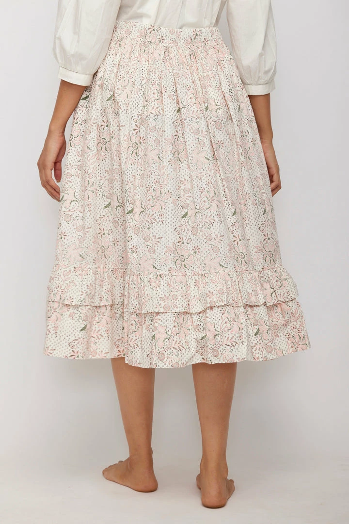 Daydress WHAT'S HOT Frill Skirt In Blush Chintz Trail 4 Daydress WHAT'S HOT Frill Skirt In Blush Chintz Trail