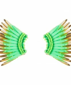 Mignonne Gavigan Mini Madeline Earrings Lime Gold