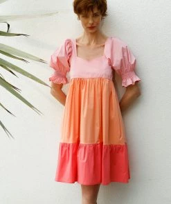 Monica Nera Salma Colorblock Dress