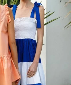 Monica Nera Mathilde Midi Colorblock Dress CLOTHING