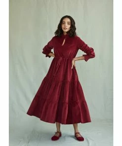 Daydress Alma Dress In Red Velvet Needlecord WHAT'S HOT 12 Daydress Alma Dress In Red Velvet Needlecord WHAT'S HOT