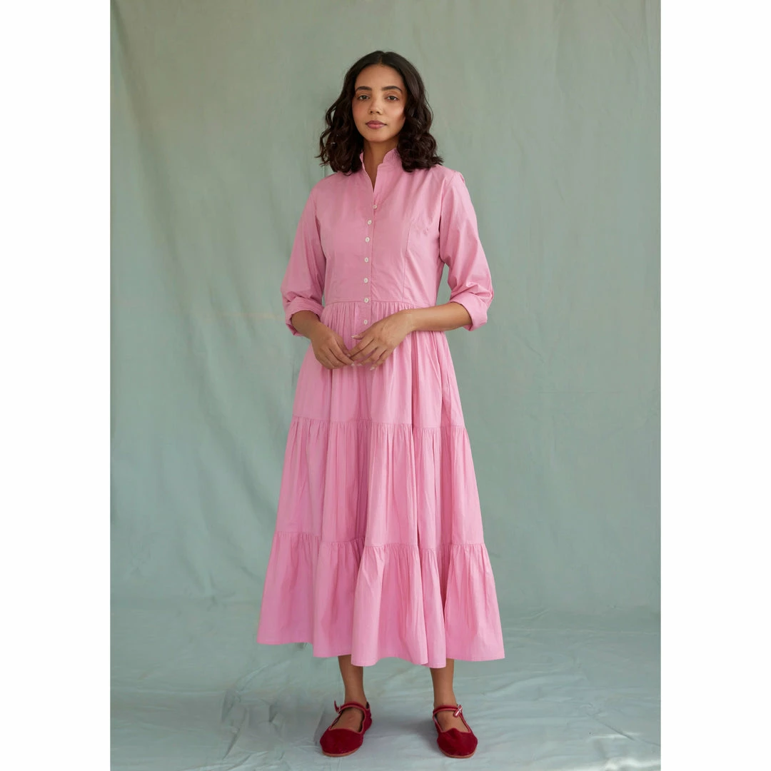 Daydress WHAT'S HOT Dakota Dress In Pink Poplin 7 Daydress WHAT'S HOT Dakota Dress In Pink Poplin