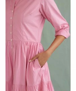 Daydress WHAT'S HOT Dakota Dress In Pink Poplin 13 Daydress WHAT'S HOT Dakota Dress In Pink Poplin