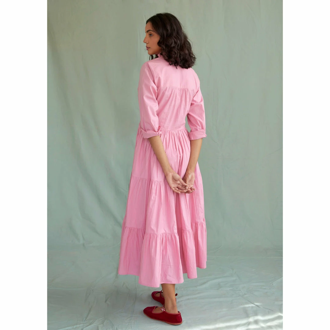 Daydress WHAT'S HOT Dakota Dress In Pink Poplin 5 Daydress WHAT'S HOT Dakota Dress In Pink Poplin