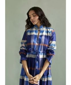 Daydress Alma Dress In Giant Handloom Check WHAT'S HOT