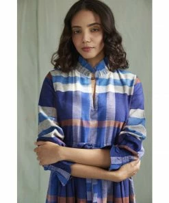 Daydress Alma Dress In Giant Handloom Check WHAT'S HOT