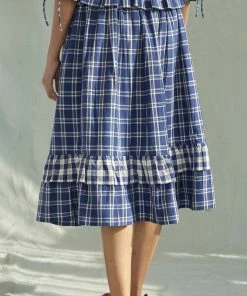 Daydress WHAT'S HOT Frill Skirt In Handloom Check