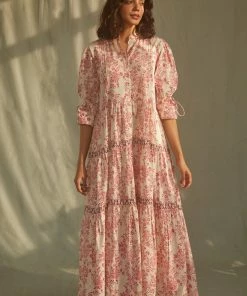 Daydress WHAT'S HOT Colette Dress In Cerise Chintz Trail