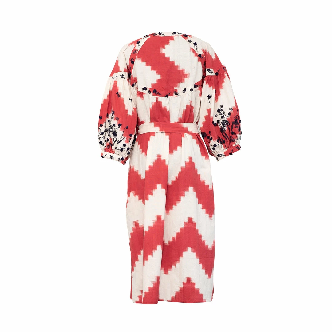 De Castro Red Zig Zag Dress 4 De Castro Red Zig Zag Dress