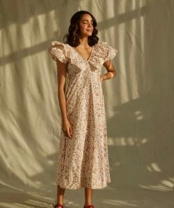 Daydress Lindos Dress In Berry Wild Flowers WHAT'S HOT