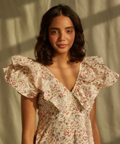 Daydress Lindos Dress In Berry Wild Flowers WHAT'S HOT