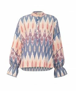 De Castro Pink Ikat Top