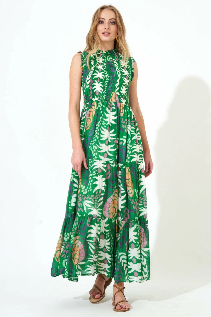 OLIPHANT Sleeveless Smocked Maxi 3 OLIPHANT Sleeveless Smocked Maxi