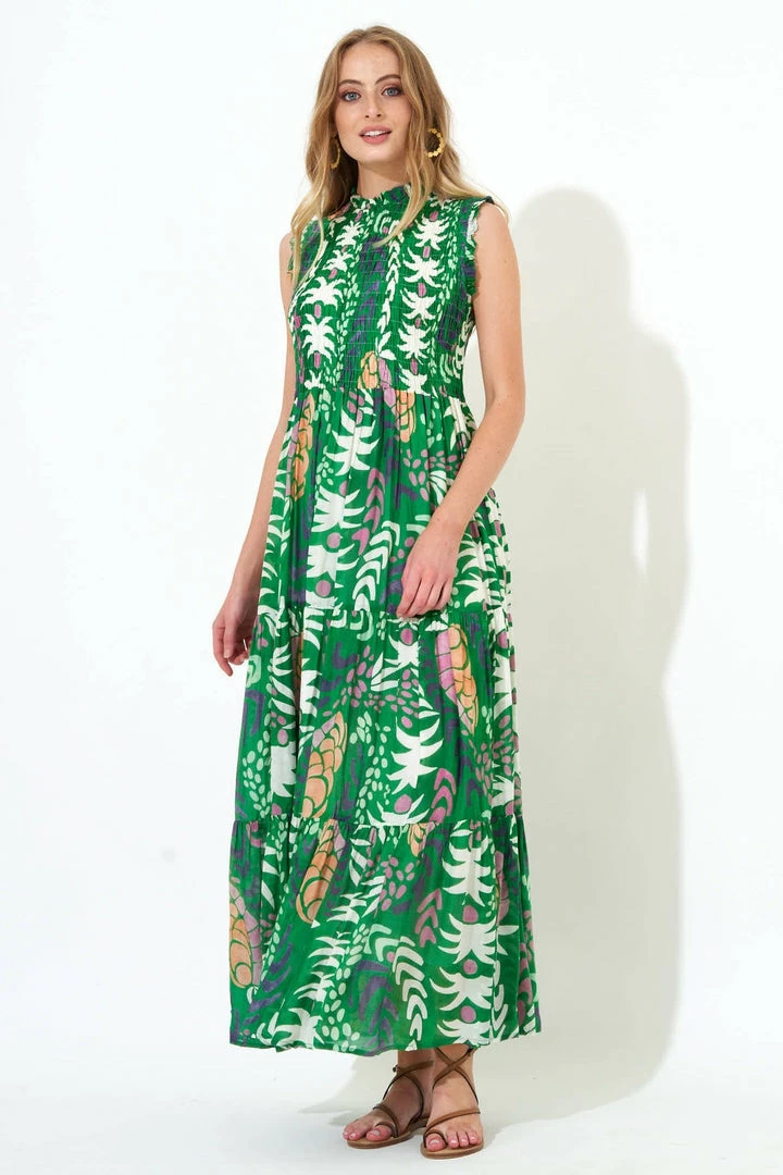 OLIPHANT Sleeveless Smocked Maxi 5 OLIPHANT Sleeveless Smocked Maxi