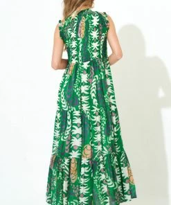 OLIPHANT Sleeveless Smocked Maxi