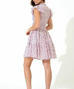 OLIPHANT Smocked Flirty Short Dress