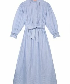 Seraphina WHAT'S HOT THE LADDER LACE DRESS | Sea Blue Chambray