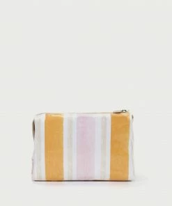 Neely & Chloe Ariel Okin X N&C Small Coated Canvas Pouch Striped ACCESSORIES 11 Neely & Chloe Ariel Okin X N&C Small Coated Canvas Pouch Striped ACCESSORIES