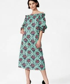 Casey Marks WHAT'S HOT Grace Dress In Turquoise Chinoiserie