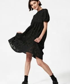 Casey Marks WHAT'S HOT Madeline Dress In Black Jacquard