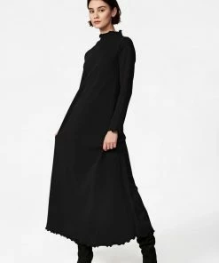 Casey Marks Lounge Dress In Black French Terry