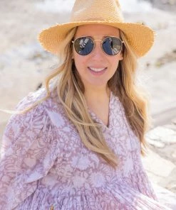 Hat Attack Classic Packable Travel Hat With Fringe- Toast