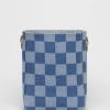 Salt The Checkered Denim Paloma Bucket Tote