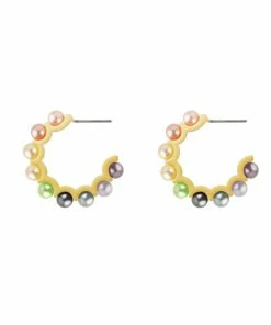 QuayL Perfect Pearl Huggie - Rainbow