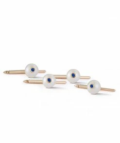 Couplet Father's Day Les Perles Sapphire Tuxedo Studs