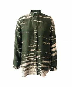 De Castro Green Tie Dye Blouse