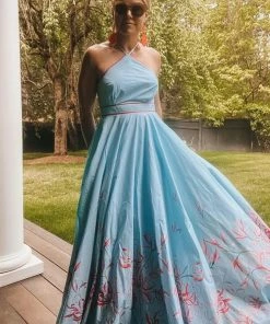 Sruti Dalmia Spider Lily Halter Dress WHAT'S HOT