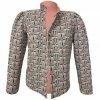 Casey Marks Magic Jacket In Fleur-de-Lis Jacquard & Coral Twill WHAT'S HOT