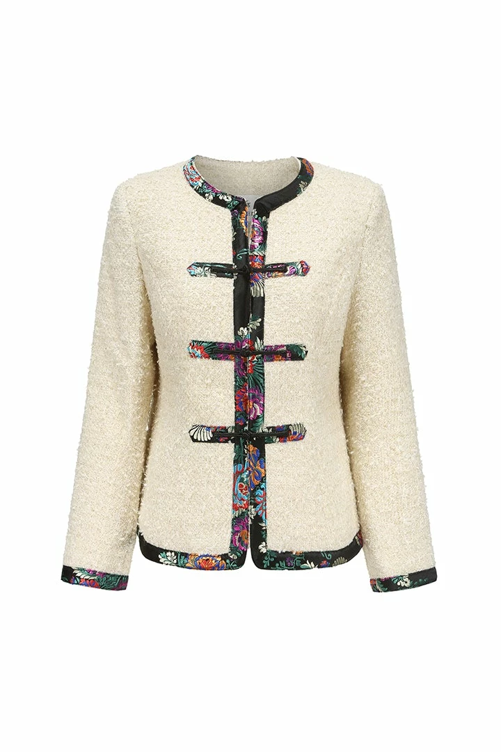 SKYLENCE WHAT'S HOT Chelsea Tang Tweed Jacket White 3 SKYLENCE WHAT'S HOT Chelsea Tang Tweed Jacket White