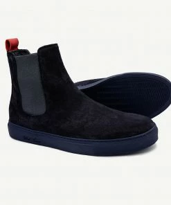 Del Toro Men's Navy Suede Chelsea Sneaker WHAT'S HOT