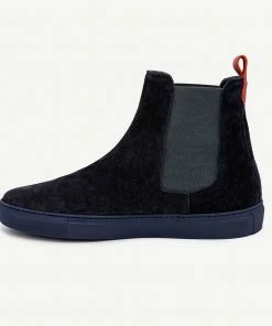 Del Toro Men's Navy Suede Chelsea Sneaker WHAT'S HOT
