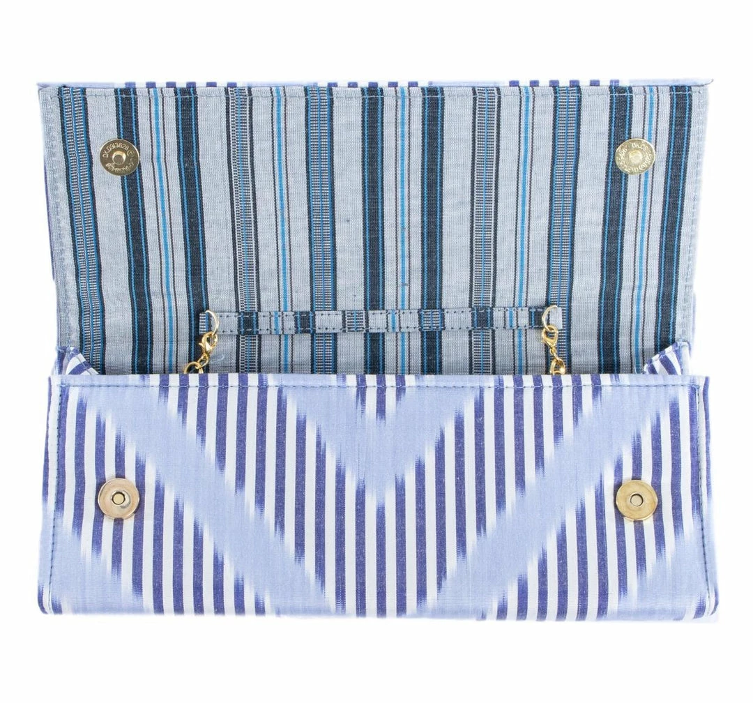 Larkin Lane Adelaide Silk Ikat Cassie Clutch 3 Larkin Lane Adelaide Silk Ikat Cassie Clutch