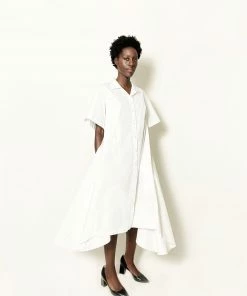 Jasmine Chong CLOTHING Amie Silk Poplin Shirtdress