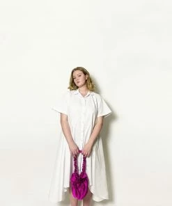 Jasmine Chong CLOTHING Amie Silk Poplin Shirtdress