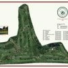 Vintage Golf Course Maps Apawamis Father's Day