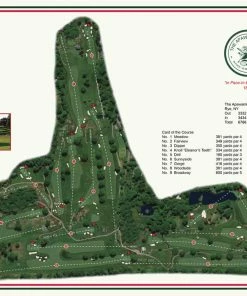 Vintage Golf Course Maps Apawamis Father's Day