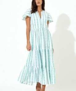 OLIPHANT V-Neck Maxi- Archer Green