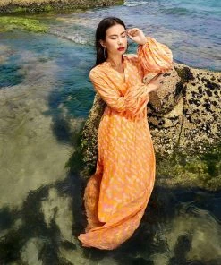 Hess Aura Long Dress Block Print Calling All Colors