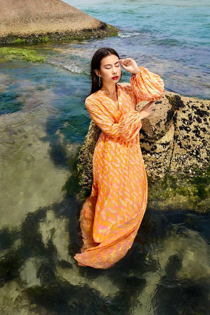 Hess Aura Long Dress Block Print Calling All Colors 4 Hess Aura Long Dress Block Print Calling All Colors